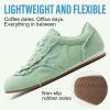 image:imageVepose Womens Fashion Sneakers Dressy Casual Square Toe Lace Detail Retro Tennis Shoes Comfortable Walking 8205 TrainersGreen Suede