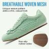 image:imageVepose Womens Fashion Sneakers Dressy Casual Square Toe Lace Detail Retro Tennis Shoes Comfortable Walking 8205 TrainersGreen Woven