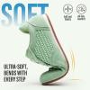 image:imageVepose Womens Fashion Sneakers Dressy Casual Square Toe Lace Detail Retro Tennis Shoes Comfortable Walking 8205 TrainersGreen Woven