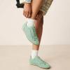 image:imageVepose Womens Fashion Sneakers Dressy Casual Square Toe Lace Detail Retro Tennis Shoes Comfortable Walking 8205 TrainersGreen Woven01