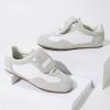image:imageVepose Womens Fashion SneakersCasual Walking Square Toe 8203 Comfortable Vintage Breathable Woven Raffia ShoesWhite Grey01