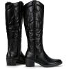 image:imageVepose Womens Tall Cowboy Boots Knee High Cowgirl Low Heel Comfy Boots for LadiesVintage Cowboy9810black