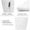 image:imageVepose Womens Tall Cowboy Boots Knee High Cowgirl Low Heel Comfy Boots for LadiesVintage Cowboy9810white