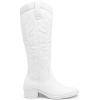 image:imageVepose Womens Tall Cowboy Boots Knee High Cowgirl Low Heel Comfy Boots for LadiesVintage Cowboy9810white