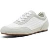 image:imageVepose Womens Casual Breathable Fashion Sneakers 8206 Trendy Lightweight Vintage Mesh Shoes Lace up TrainersWhite Grey01
