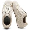 image:imageVepose Womens Fashion Sneakers Dressy Casual Square Toe Lace Detail Retro Tennis Shoes Comfortable Walking 8205 TrainersBeige Woven