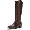 image:imageVepose Womens Tall Cowboy Boots Knee High Cowgirl Low Heel Comfy Boots for LadiesVintage Cowboy9810whisky