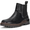 image:imageVEPOSE Womens Chelsea Boots 9519 Slip on Platform Chunky Heel Round Toe Ankle Boot with Elastic BandBlackchelsea Boots9519