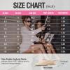 image:imageVepose Womens Heeled Sandals Comfortable Cute 2 Inch Sculptural Low Chunky Block Heels Sexy Square Open Toe Slip on Sandals for Wedding Prom Party Elegantes Sandalias 6112Nude
