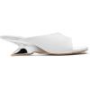 image:imageVepose Womens Heeled Sandals Comfortable Cute 2 Inch Sculptural Low Chunky Block Heels Sexy Square Open Toe Slip on Sandals for Wedding Prom Party Elegantes Sandalias 6112Satin White
