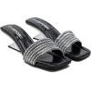 image:imageVepose Womens Low Chunky Heel Sandals Square Open Toe Dress 6109 Sandals Comfortable SlipOn Design with Rhinestones Sexy Evening Party ShoesBlack01