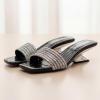 image:imageVepose Womens Low Chunky Heel Sandals Square Open Toe Dress 6109 Sandals Comfortable SlipOn Design with Rhinestones Sexy Evening Party ShoesBlack01
