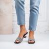 image:imageVepose Womens Low Chunky Heel Sandals Square Open Toe Dress 6109 Sandals Comfortable SlipOn Design with Rhinestones Sexy Evening Party ShoesBlack01
