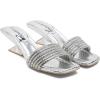 image:imageVepose Womens Low Chunky Heel Sandals Square Open Toe Dress 6109 Sandals Comfortable SlipOn Design with Rhinestones Sexy Evening Party ShoesSilver01