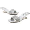 image:imageVepose Womens Low Chunky Heel Sandals Square Open Toe Dress 6109 Sandals Comfortable SlipOn Design with Rhinestones Sexy Evening Party ShoesSilver01