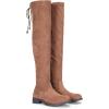 image:imageVepose Womens 998 Suede Over The Knee High Boots Low Flat Heel Thigh High Boots for WomenKnee High998mocha Brown