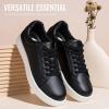 image:imageVepose Womens Walking Sneakers White Dressy Tennis Shoes with Arch Support Lace up Casual Low Top Fashion Travel ShoesAblack8003