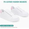image:imageVepose Womens Walking Sneakers White Dressy Tennis Shoes with Arch Support Lace up Casual Low Top Fashion Travel ShoesAwhite Pink8003
