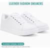 image:imageVepose Womens Walking Sneakers White Dressy Tennis Shoes with Arch Support Lace up Casual Low Top Fashion Travel ShoesAwhite8003