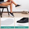 image:imageVepose Womens Walking Sneakers White Dressy Tennis Shoes with Arch Support Lace up Casual Low Top Fashion Travel ShoesBlackleather
