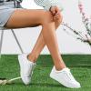 image:imageVepose Womens Walking Sneakers White Dressy Tennis Shoes with Arch Support Lace up Casual Low Top Fashion Travel ShoesBwhite8003 Leather