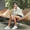 image:imageVepose Womens Walking Sneakers White Dressy Tennis Shoes with Arch Support Lace up Casual Low Top Fashion Travel ShoesWhite Black