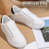 image:imageVepose Womens Walking Sneakers White Dressy Tennis Shoes with Arch Support Lace up Casual Low Top Fashion Travel ShoesWhite Black