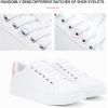 image:imageVepose Womens Walking Sneakers White Dressy Tennis Shoes with Arch Support Lace up Casual Low Top Fashion Travel ShoesWhite Pink