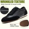 image:imageVepose Womens Retro Fashion Sneakers Comfortable Walking Shoes with Boho PomPom Charm NonSlip Laceup Trainers for Travel Commuting amp Casual OutingsBlacksneaker 8200