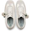 image:imageVepose Womens Retro Fashion Sneakers Comfortable Walking Shoes with Boho PomPom Charm NonSlip Laceup Trainers for Travel Commuting amp Casual OutingsBeige01