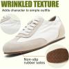 image:imageVepose Womens Retro GAT Casual Sneakers Lightweight Square Toe Suede Trainers Removable Pom Pom Comfortable Memory Foam Cute Everyday Commute Travel Shoes 8200Beigesneaker8200