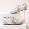 image:imageVepose Womens Retro GAT Casual Sneakers Lightweight Square Toe Suede Trainers Removable Pom Pom Comfortable Memory Foam Cute Everyday Commute Travel Shoes 8200Beige01