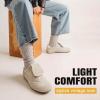 image:imageVepose Womens Retro GAT Sneakers Suede Raffia Fashion Trainers Removable Flap Square Toe Memory Foam Non Slip Casual Everyday Walking Tennis Shoes Travel 8203Beige
