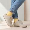 image:imageVepose Womens Retro GAT Sneakers Suede Raffia Fashion Trainers Removable Flap Square Toe Memory Foam Non Slip Casual Everyday Walking Tennis Shoes Travel 8203Beige01