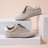 image:imageVepose Womens Retro GAT Sneakers Suede Raffia Fashion Trainers Removable Flap Square Toe Memory Foam Non Slip Casual Everyday Walking Tennis Shoes Travel 8203Beige01