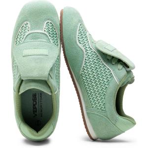 image:imageVepose Womens Retro GAT Sneakers Suede Raffia Fashion Trainers Removable Flap Square Toe Memory Foam Non Slip Casual Everyday Walking Tennis Shoes Travel 8203Green