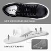 image:imageVepose Womens Casual Fashion Sneakers Memory Foam Cute Tennis Shoes Low Top Lace Up Comfortable Walking Footwear for Everyday Work Travel 8002A8002black