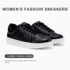 image:imageVepose Womens Casual Fashion Sneakers Memory Foam Cute Tennis Shoes Low Top Lace Up Comfortable Walking Footwear for Everyday Work Travel 8002A8002black