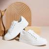 image:imageVepose Womens Casual Fashion Sneakers Memory Foam Cute Tennis Shoes Low Top Lace Up Comfortable Walking Footwear for Everyday Work Travel 8002A8002white