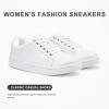 image:imageVepose Womens Casual Fashion Sneakers Memory Foam Cute Tennis Shoes Low Top Lace Up Comfortable Walking Footwear for Everyday Work Travel 8002A8002white