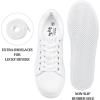 image:imageVepose Womens Casual Fashion Sneakers Memory Foam Cute Tennis Shoes Low Top Lace Up Comfortable Walking Footwear for Everyday Work Travel 8002A8002white