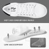 image:imageVepose Womens Casual Fashion Sneakers Memory Foam Cute Tennis Shoes Low Top Lace Up Comfortable Walking Footwear for Everyday Work Travel 8002A8002white Black