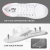 image:imageVepose Womens Casual Fashion Sneakers Memory Foam Cute Tennis Shoes Low Top Lace Up Comfortable Walking Footwear for Everyday Work Travel 8002A8002white Pink