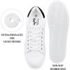 image:imageVepose Womens Casual Fashion Sneakers Memory Foam Cute Tennis Shoes Low Top Lace Up Comfortable Walking Footwear for Everyday Work Travel 8002A8002white Black