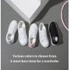 image:imageVepose Womens Casual Fashion Sneakers Memory Foam Cute Tennis Shoes Low Top Lace Up Comfortable Walking Footwear for Everyday Work Travel 8002Leather Sneakers8002lblack