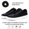 image:imageVepose Womens Casual Fashion Sneakers Memory Foam Cute Tennis Shoes Low Top Lace Up Comfortable Walking Footwear for Everyday Work Travel 8002Leather Sneakers8002lblack