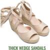 image:imageVepose Womens Espadrille Wedge Sandals Rome 882 Open Toe Lace Up Platform Wedges Comfortable Ankle Wrap Heels for Summer Wedding Beach CasualNude