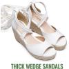 image:imageVepose Womens Espadrille Wedge Sandals Rome 882 Open Toe Lace Up Platform Wedges Comfortable Ankle Wrap Heels for Summer Wedding Beach CasualWhite