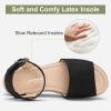 image:imageVepose Womens Platform Wedge Sandals Open Toe 23 Inch Espadrilles Dressy Comfortable Summer Vacation Trendy Ankle Strap Buckle Shoes Work Wedding 400AEspadrilles400ablack Nubuck