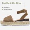 image:imageVepose Womens Platform Wedge Sandals Open Toe 23 Inch Espadrilles Dressy Comfortable Summer Vacation Trendy Ankle Strap Buckle Shoes Work Wedding 400ASummer Sandal400abrown
